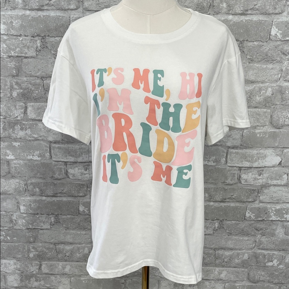 Amazon White Graphic Brides Tee with Colorful Print - Picture 1 of 6
